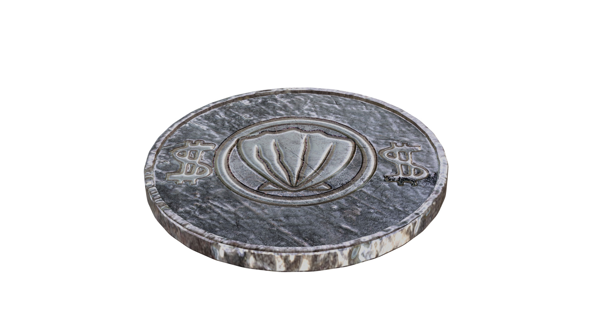 Bikini Bottom First Edition Bronze Coin 3D model_4