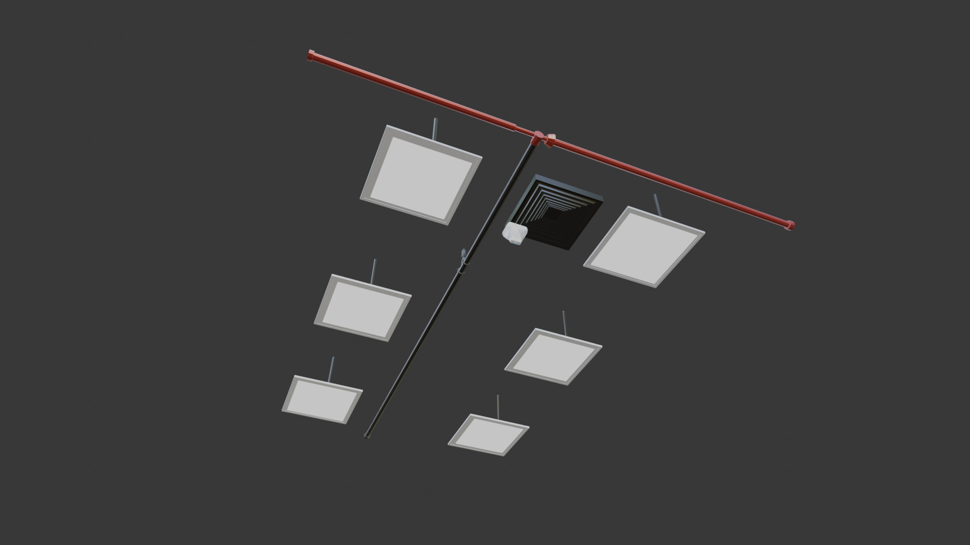 Led lights Low-poly 3D model_2