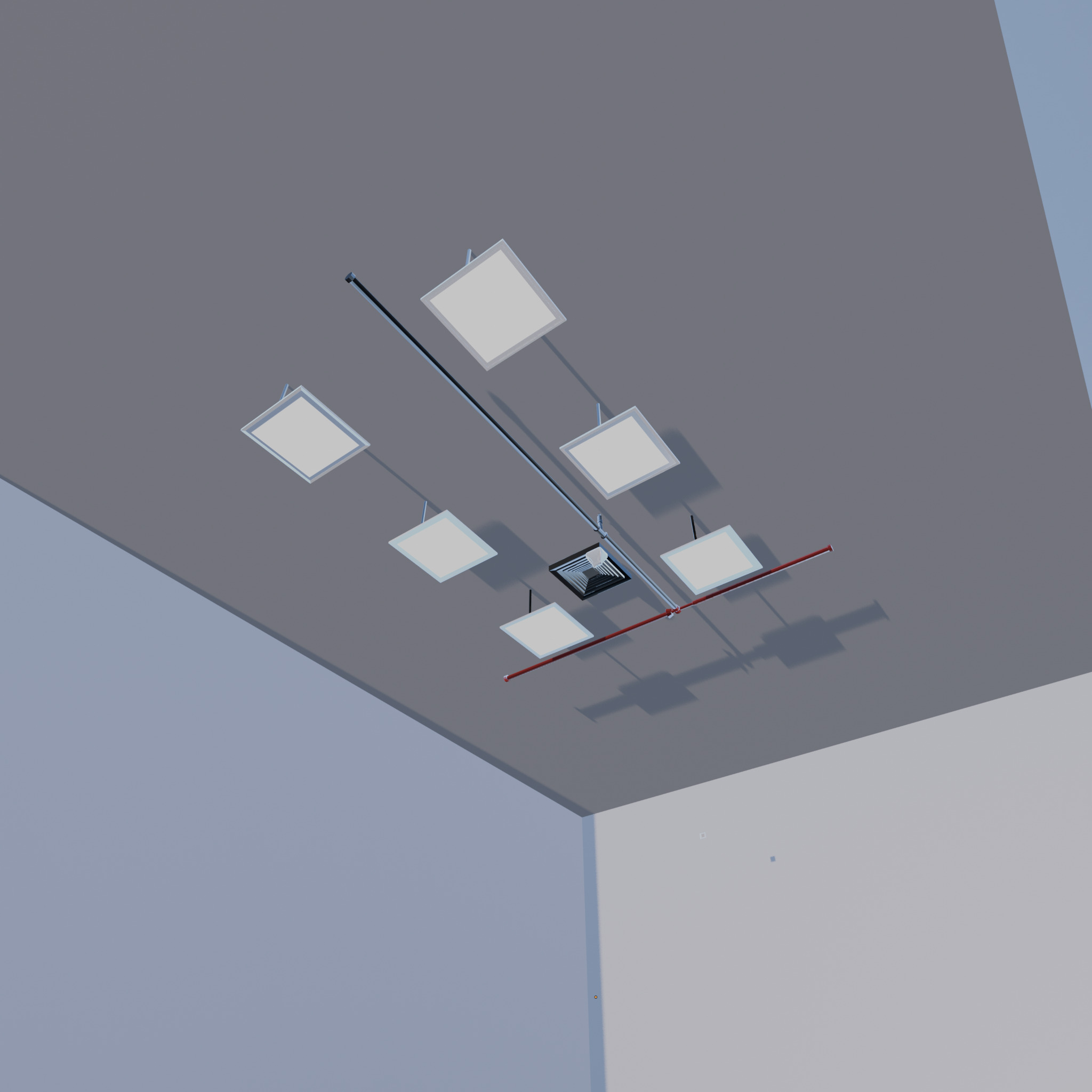 Led lights Low-poly 3D model_6