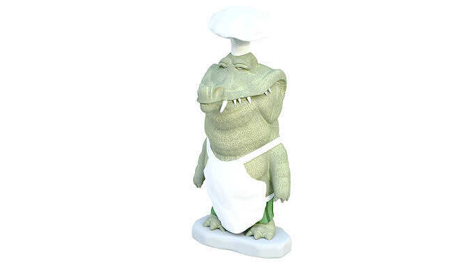 Crocodile figurine 3D model