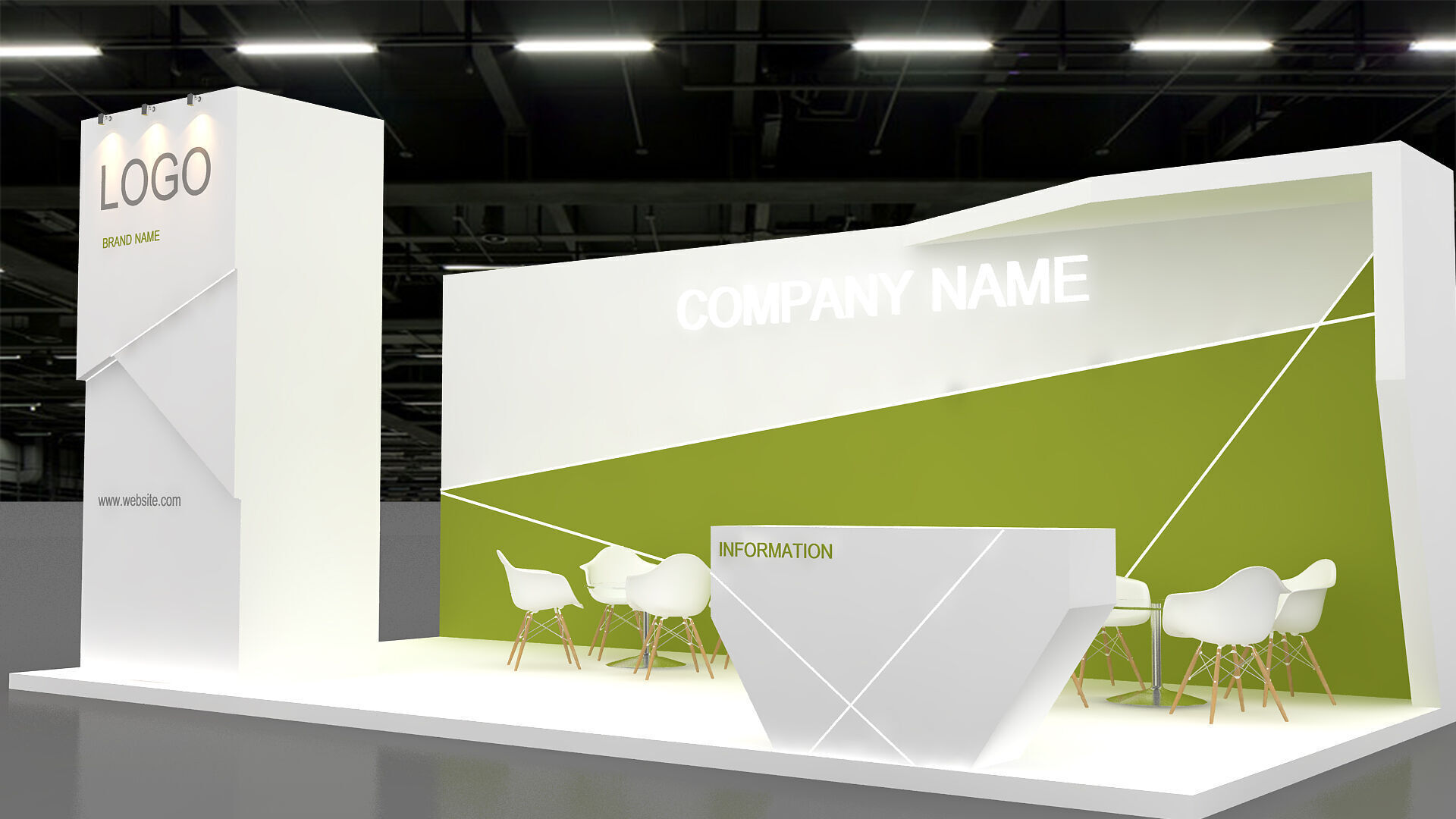 3D Exhibition Booth 3D model_2