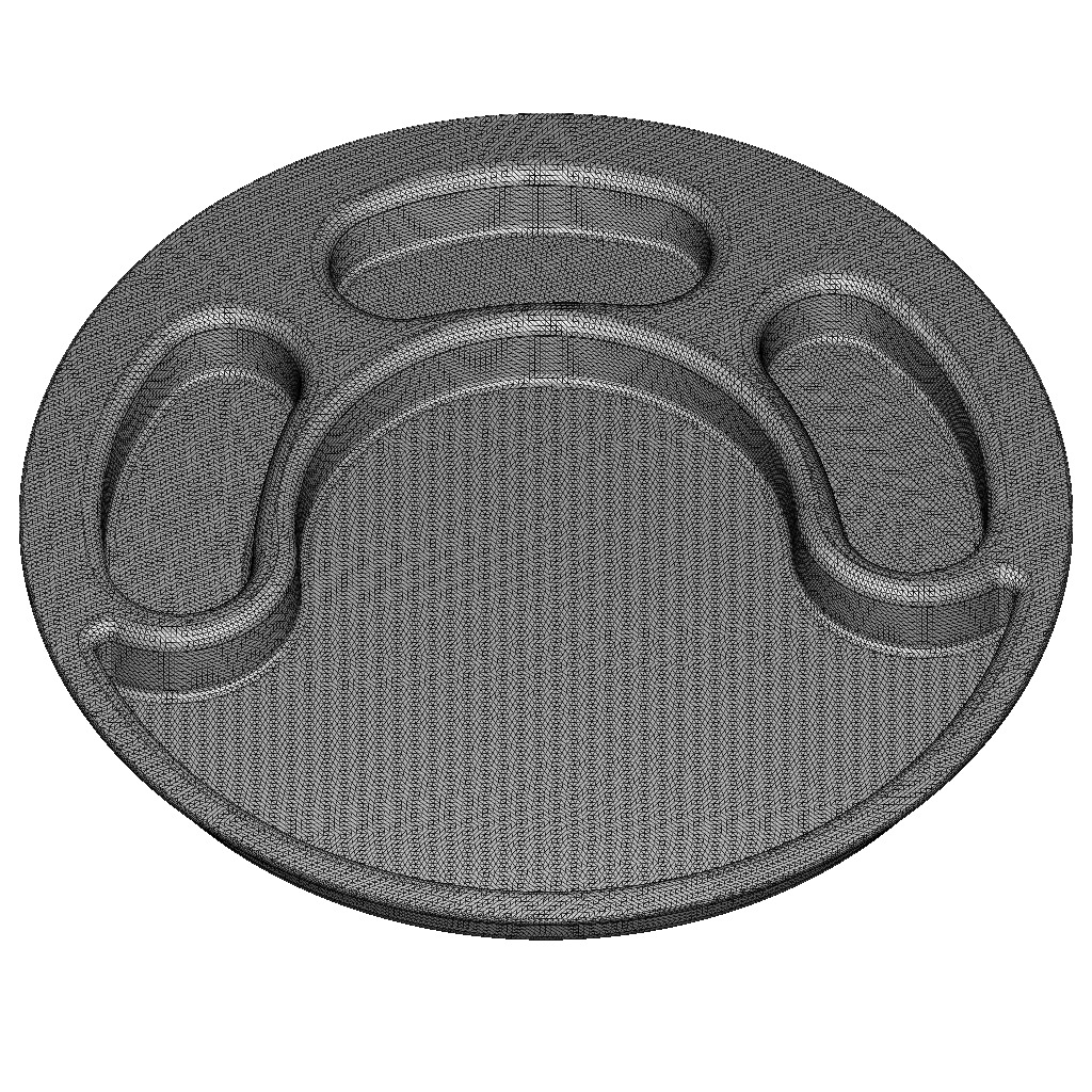 Exquisite Partition Plate 3D print model_3