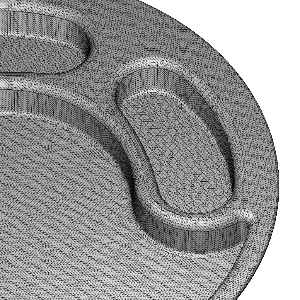 Exquisite Partition Plate 3D print model_4