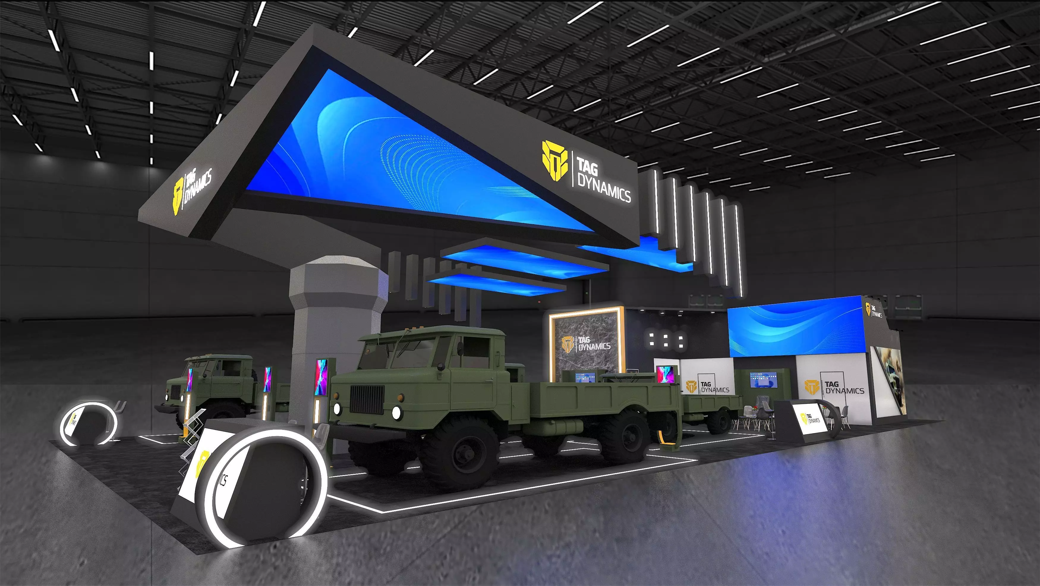 13x26 All Side Exhibition Stand 3D model_0