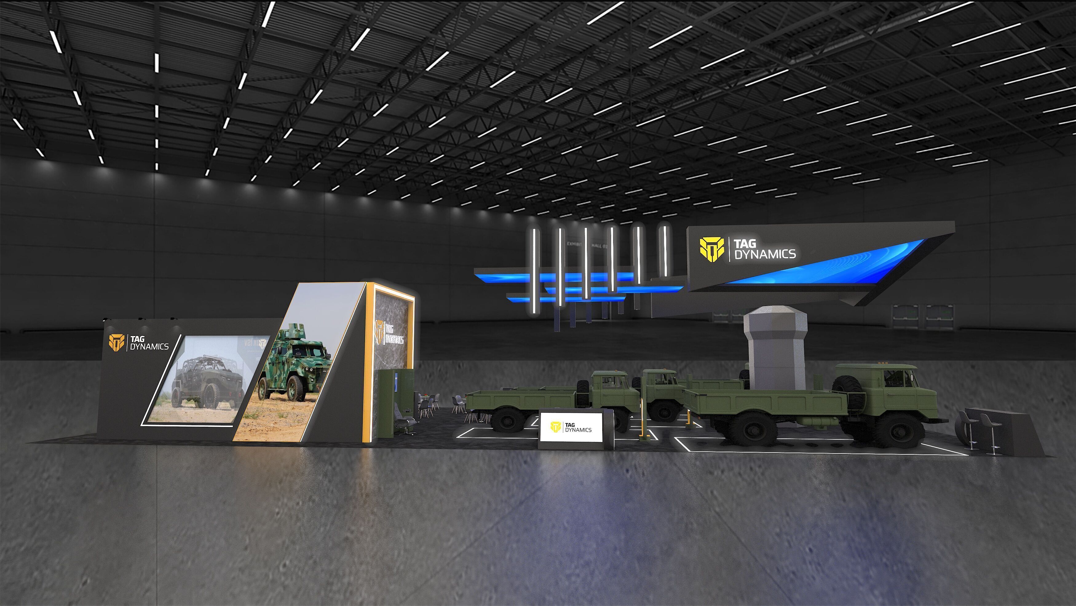 13x26 All Side Exhibition Stand 3D model_3