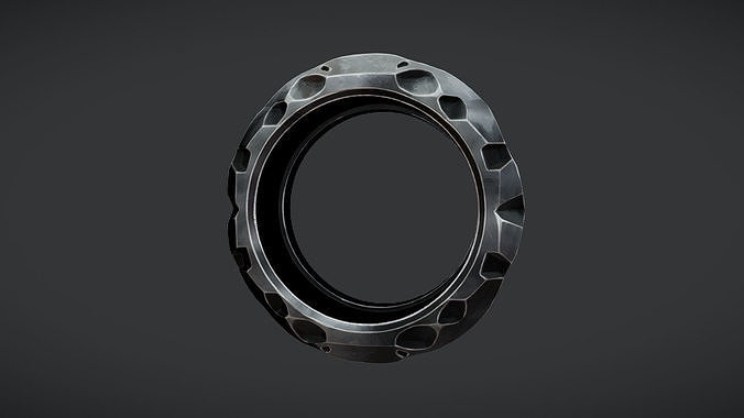 textured metal ring 3D model