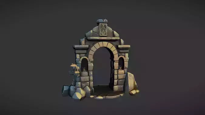 ancient stone archway