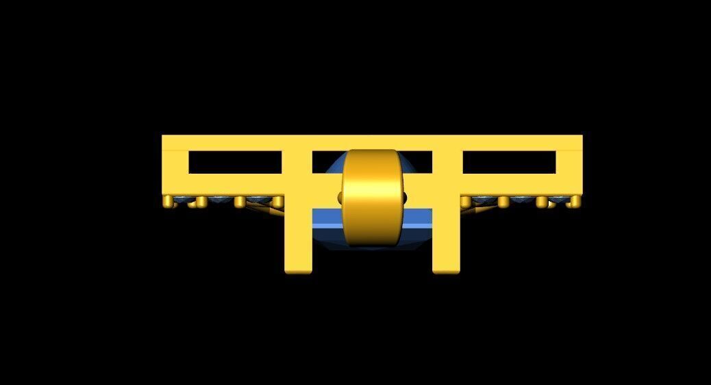 Square Mesh Color Stone Diamond Pendant  3D print model_5