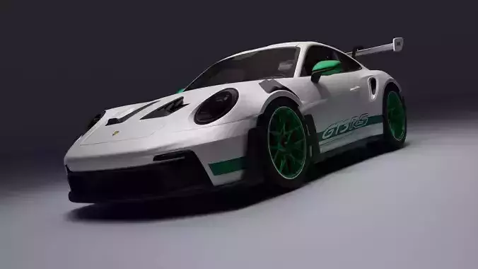 Porsche 911 GT3 RS  Low-poly 3D model