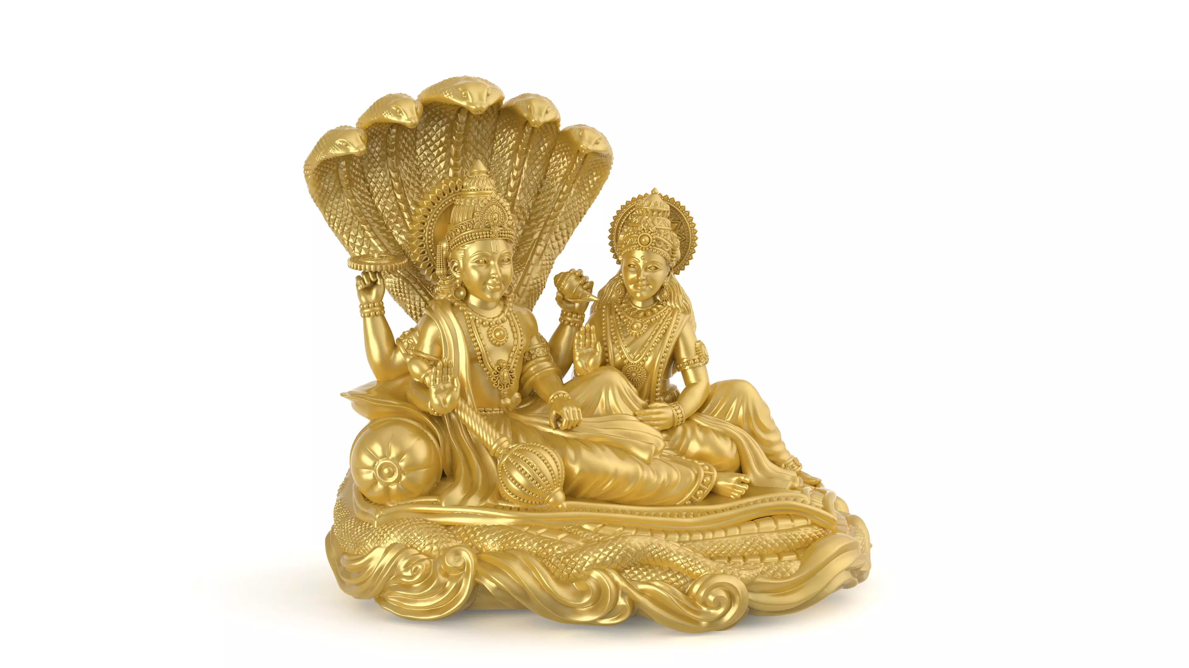 Lakshmi-Narayan 3D-Print Model No1 -Jewelery Murti- 3D print model_0