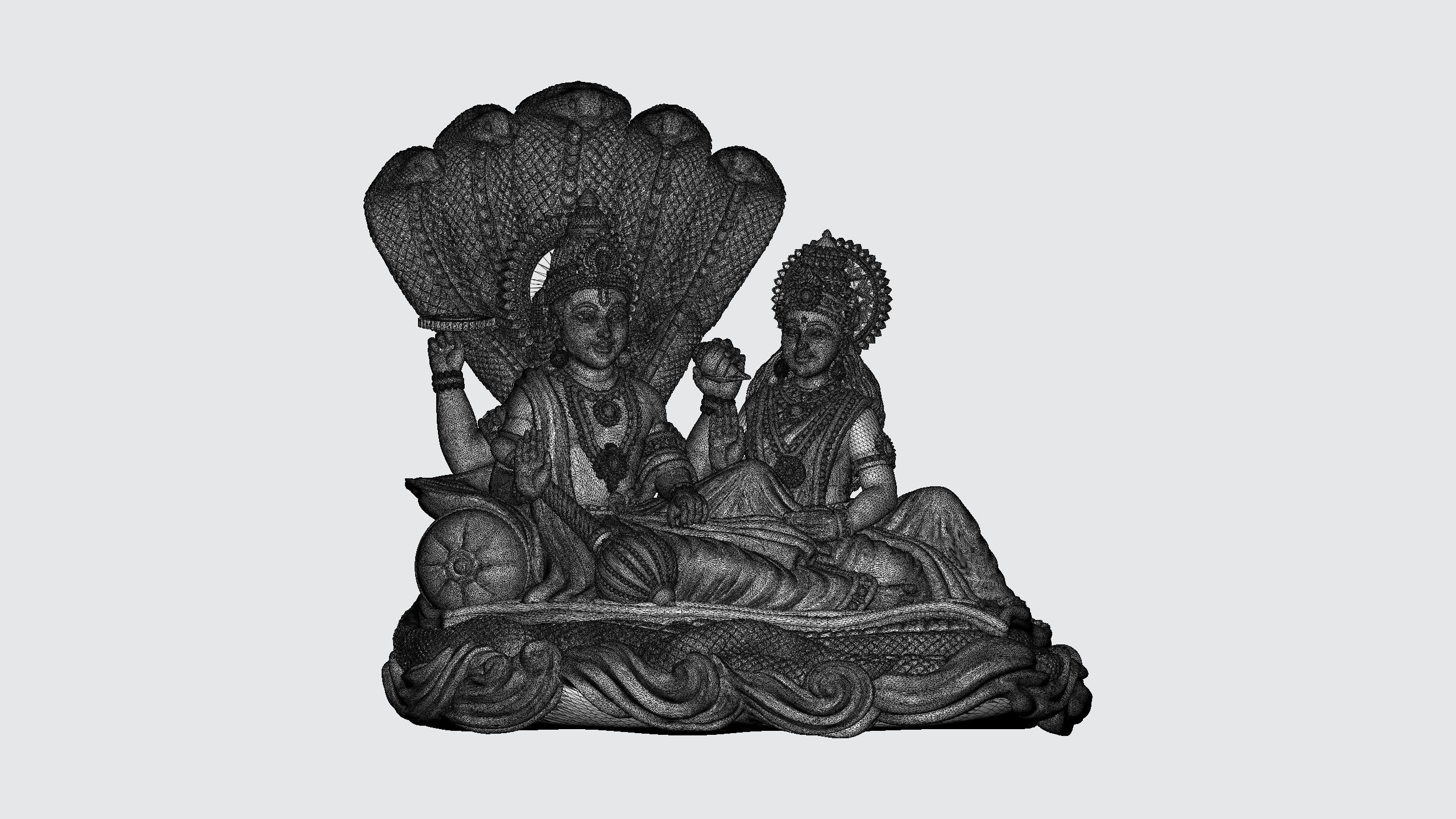 Lakshmi-Narayan 3D-Print Model No1 -Jewelery Murti- 3D print model_10