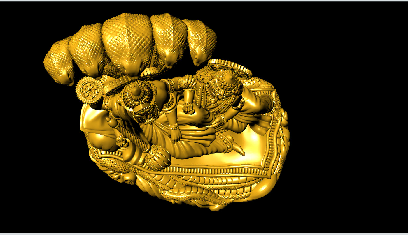 Lakshmi-Narayan 3D-Print Model No1 -Jewelery Murti- 3D print model_6