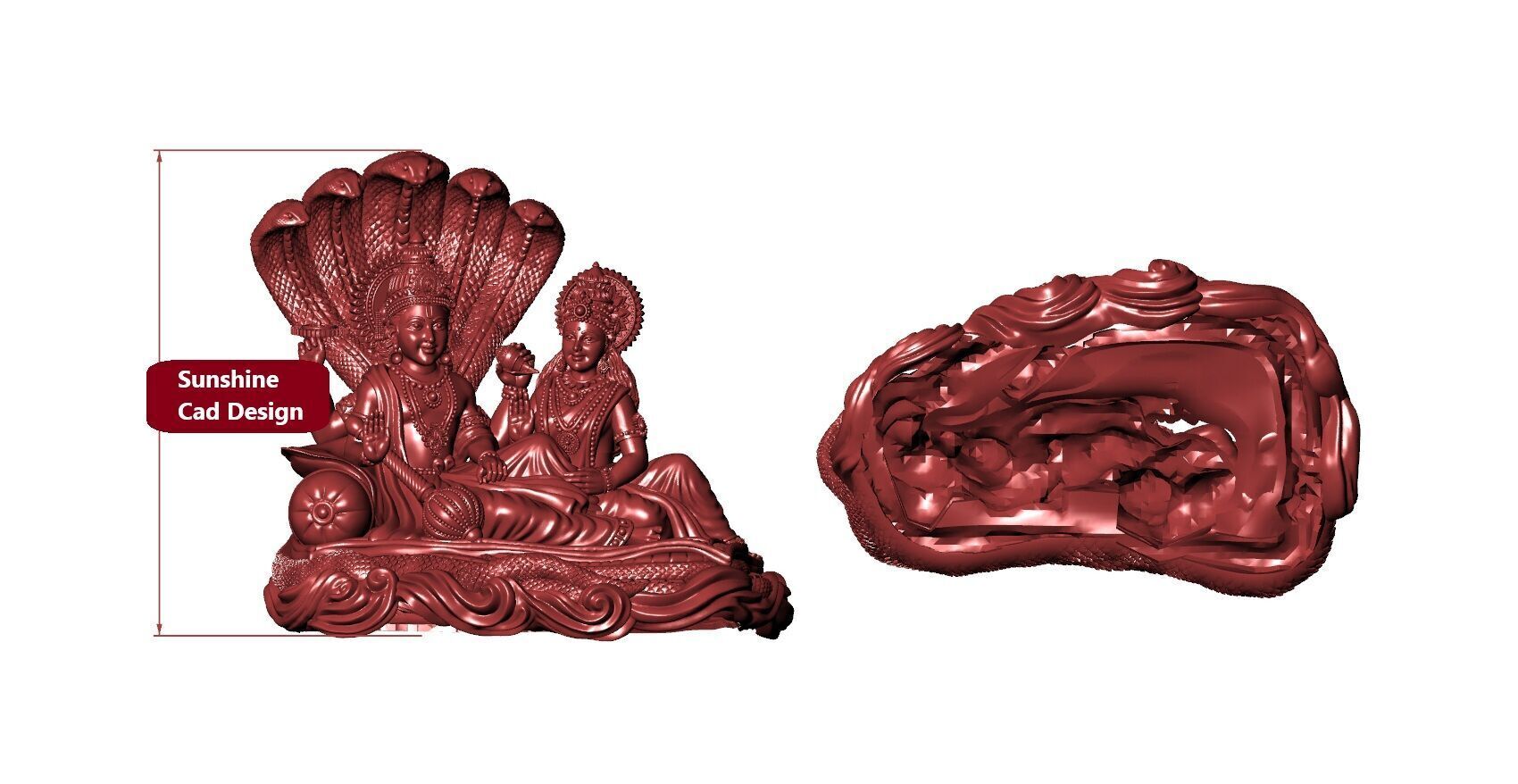 Lakshmi-Narayan 3D-Print Model No1 -Jewelery Murti- 3D print model_15