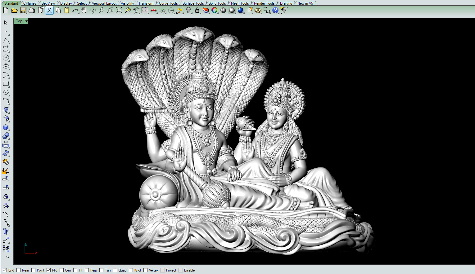 Lakshmi-Narayan 3D-Print Model No1 -Jewelery Murti- 3D print model_14