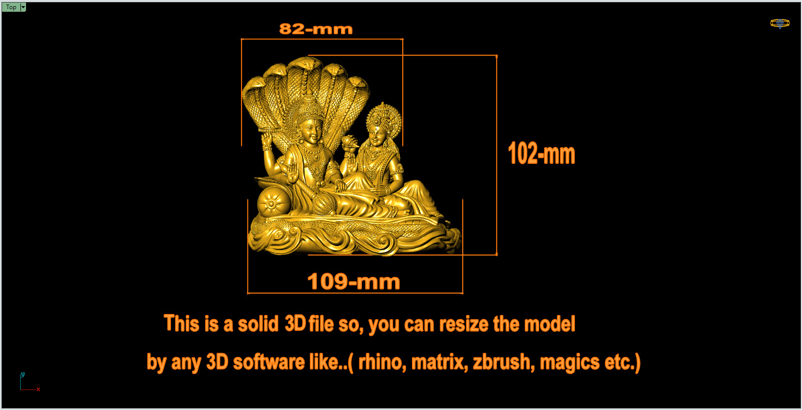 Lakshmi-Narayan 3D-Print Model No1 -Jewelery Murti- 3D print model_1