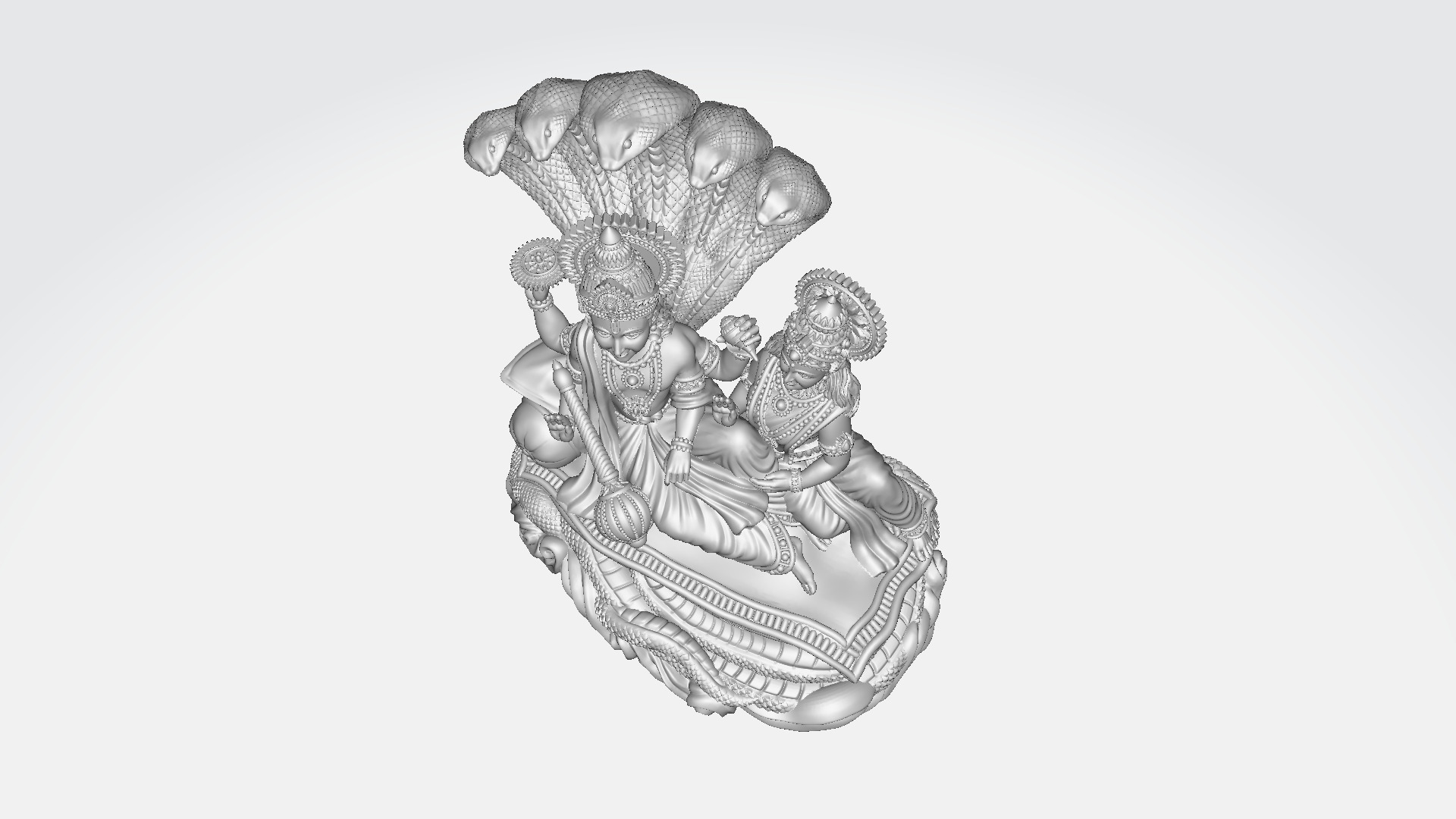 Lakshmi-Narayan 3D-Print Model No1 -Jewelery Murti- 3D print model_13