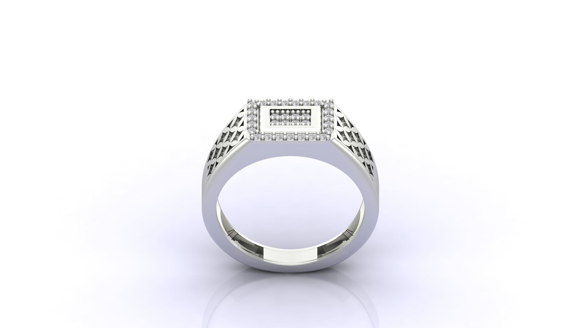Print Ready STL 3DM Gents Rings Diamond Men Ring 3D print model_1