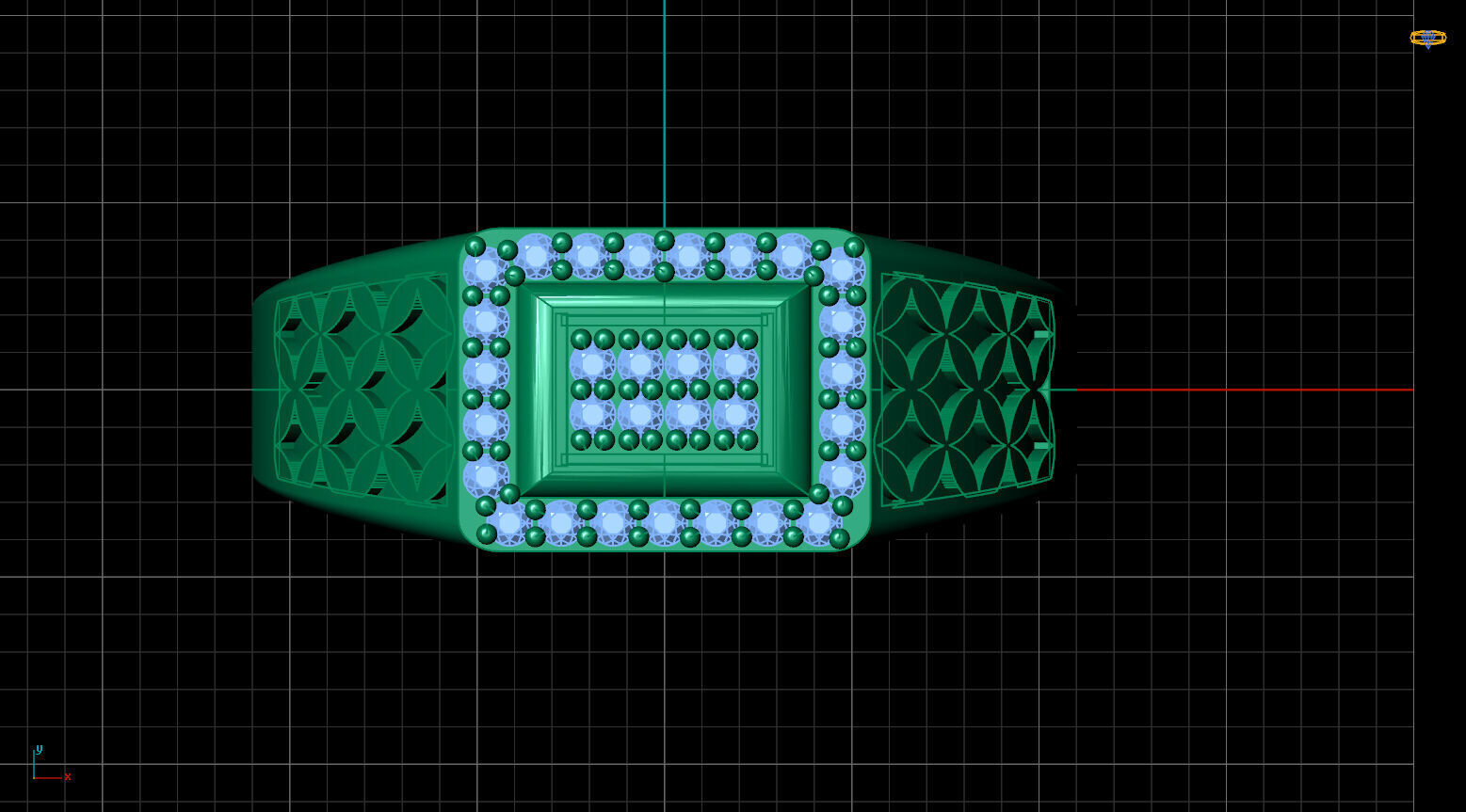 Print Ready STL 3DM Gents Rings Diamond Men Ring 3D print model_5