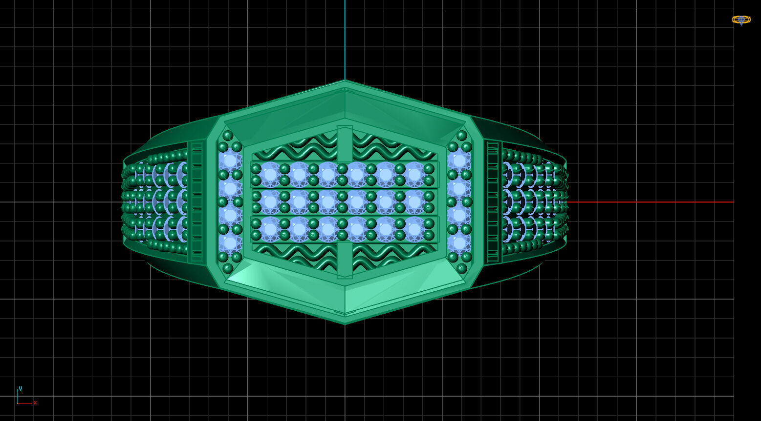 Print Ready STL 3DM Gents Rings Diamond Men Ring 3D print model_5