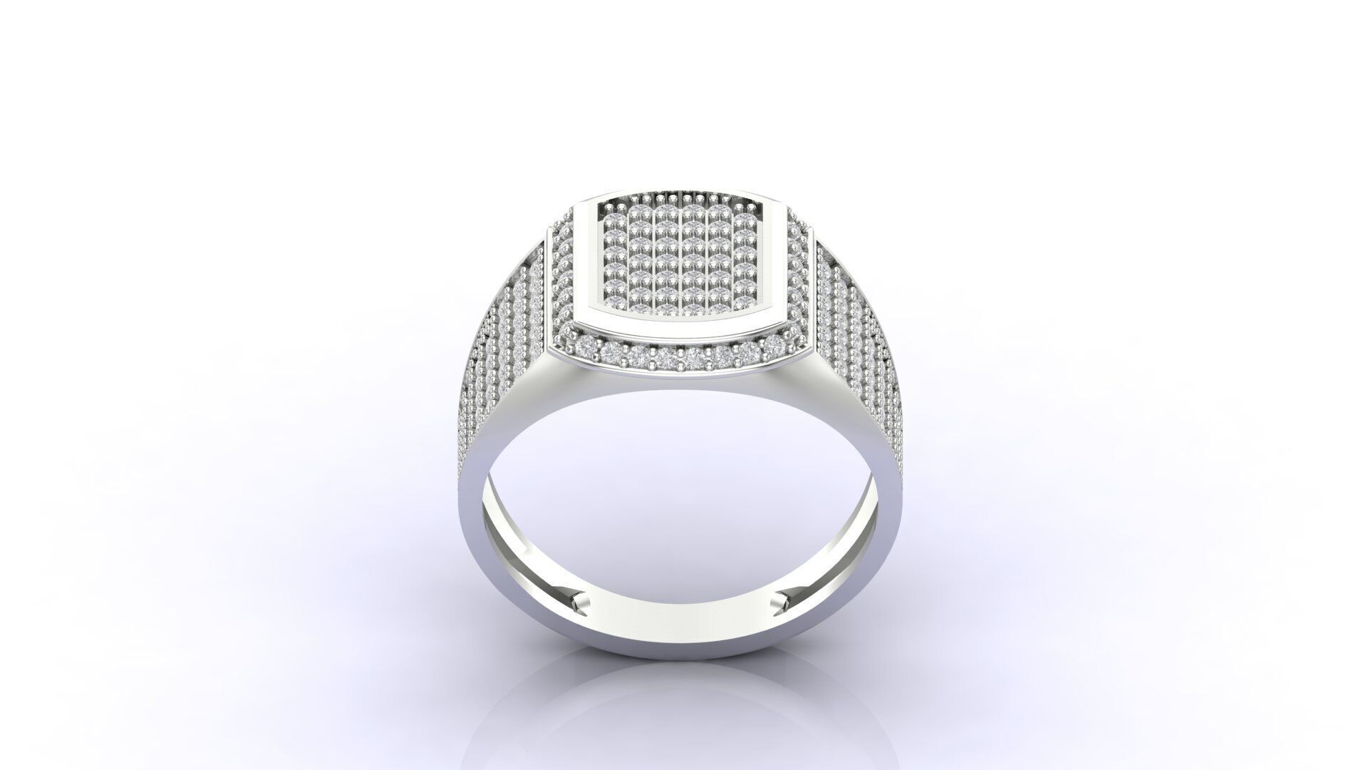Print Ready STL 3DM  Gents Rings Diamond Men Ring  3D print model_1