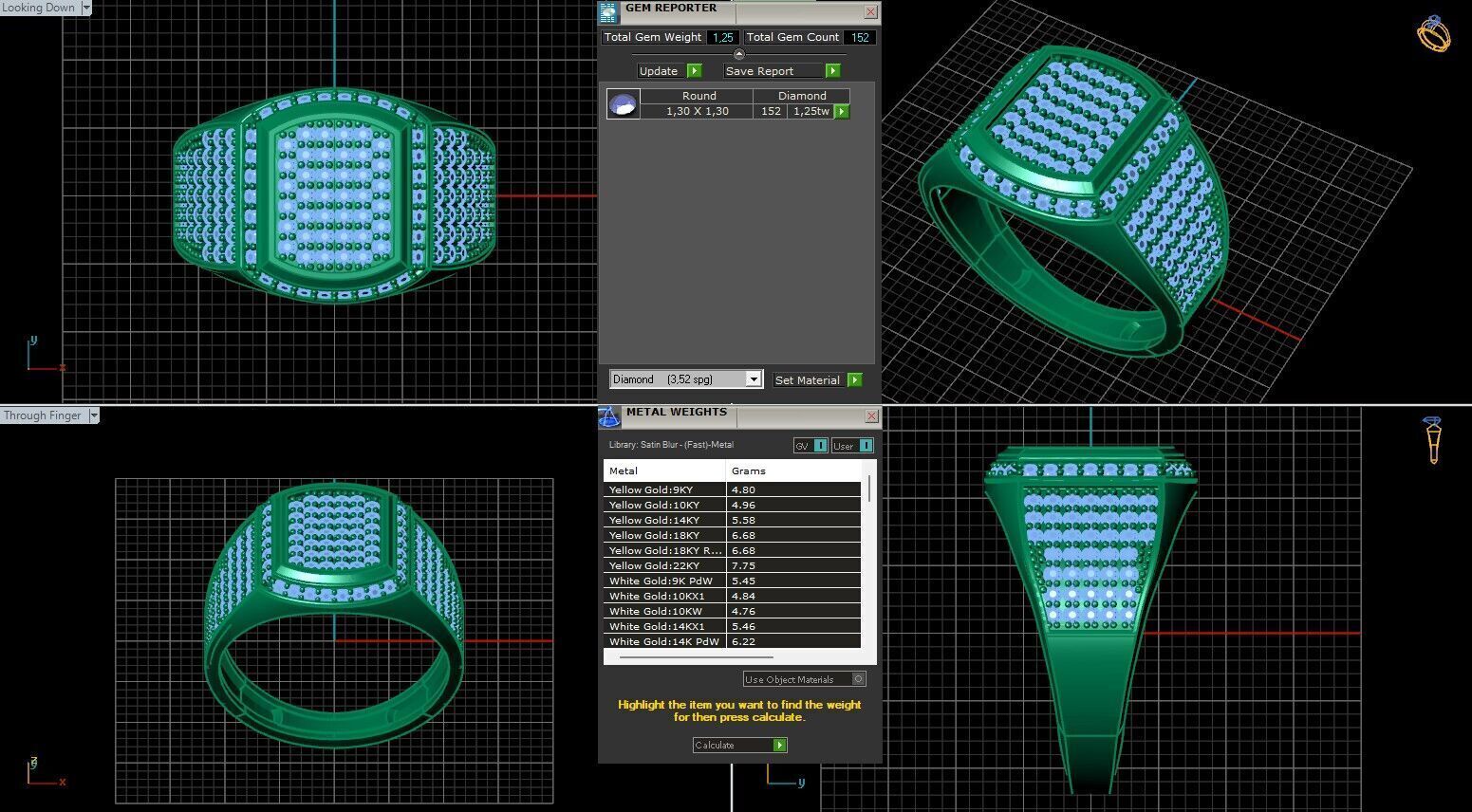 Print Ready STL 3DM  Gents Rings Diamond Men Ring  3D print model_6