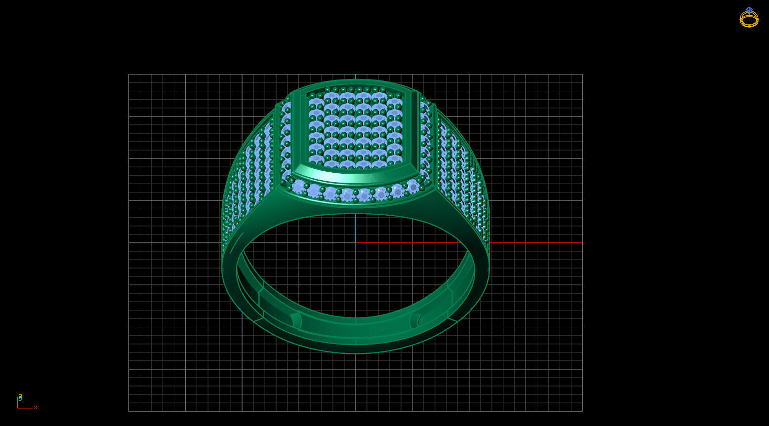 Print Ready STL 3DM  Gents Rings Diamond Men Ring  3D print model_3