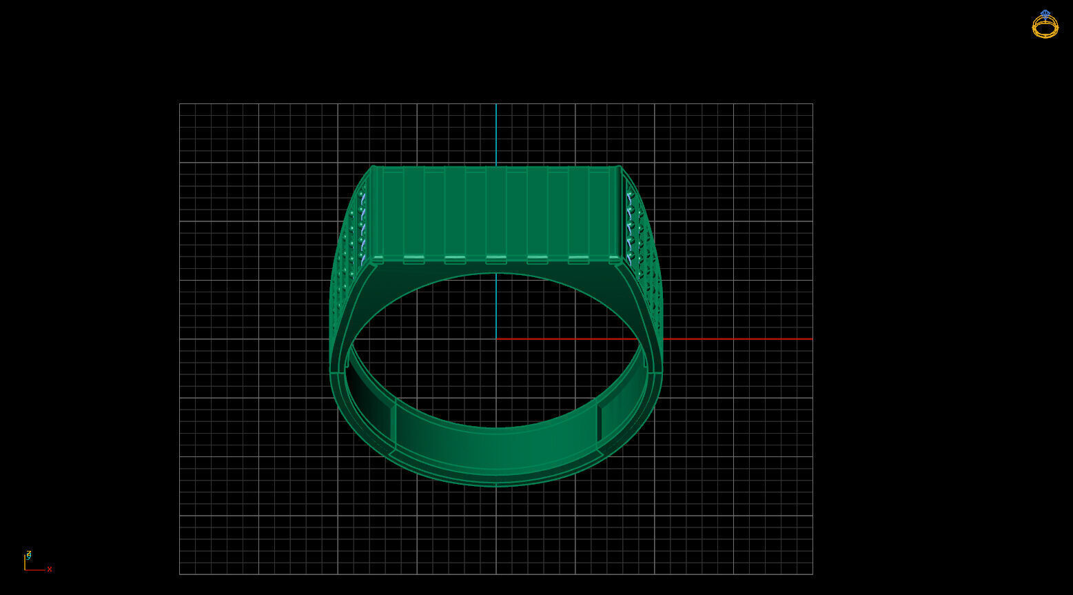 Print Ready STL 3DM Gents Rings Diamond Men Ring 3D print model_3