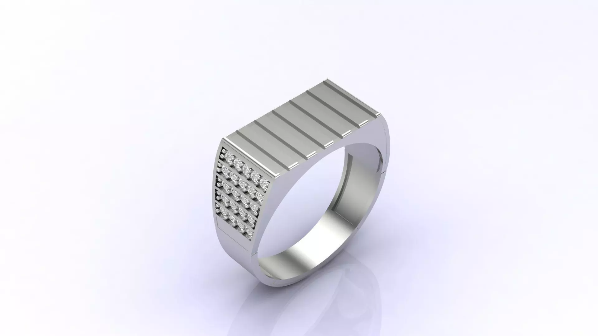 Print Ready STL 3DM Gents Rings Diamond Men Ring 3D print model_0
