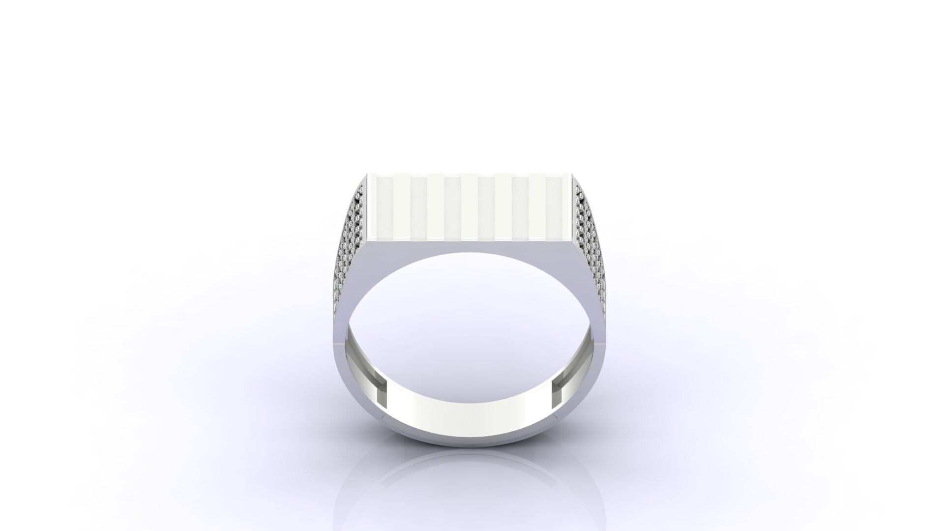 Print Ready STL 3DM Gents Rings Diamond Men Ring 3D print model_1