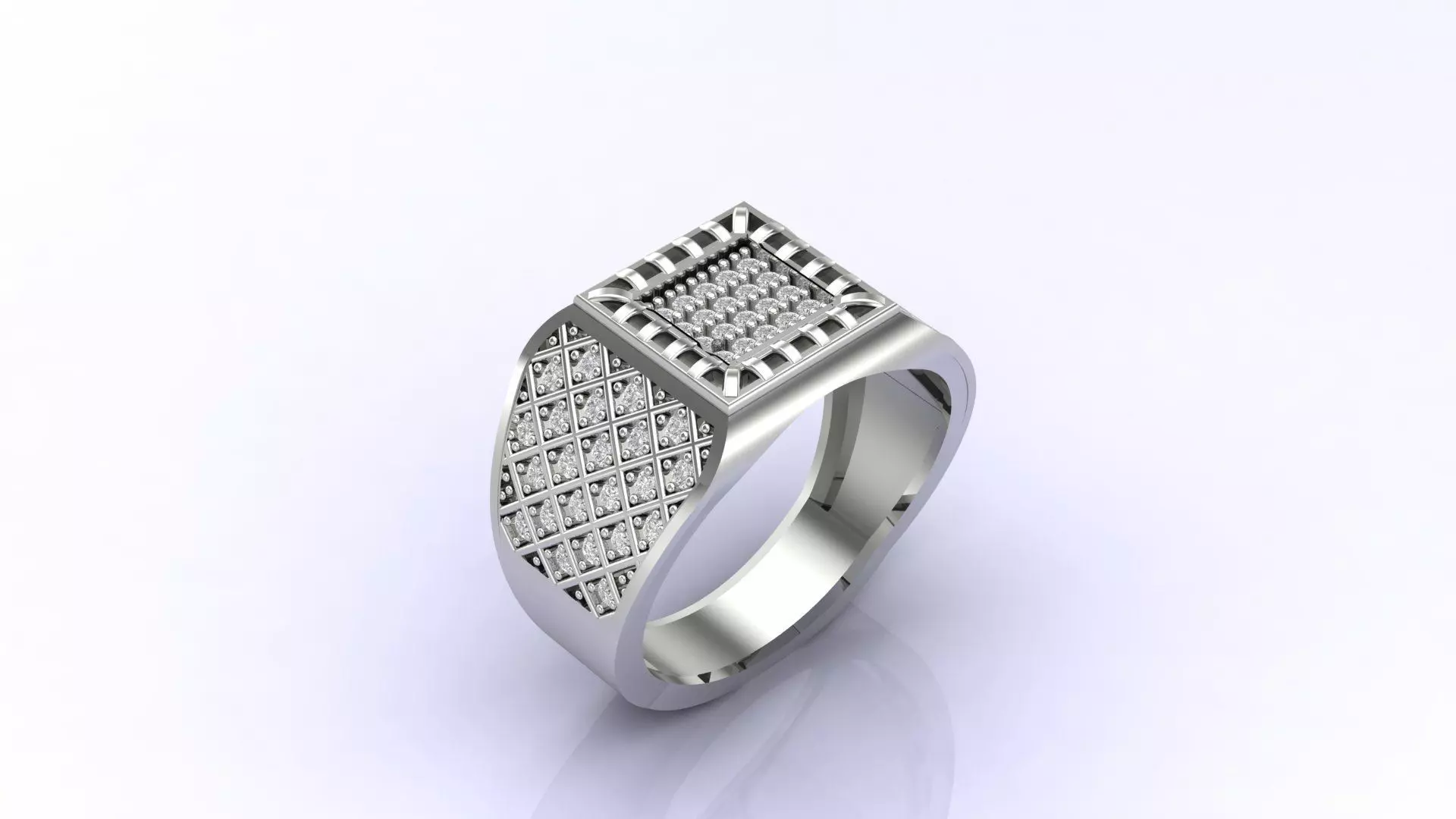 Print Ready STL 3DM Gents Rings Diamond Men Ring 3D print model_0