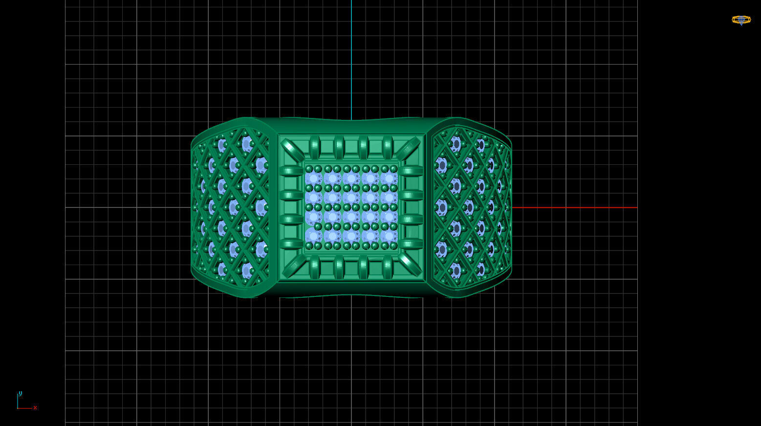 Print Ready STL 3DM Gents Rings Diamond Men Ring 3D print model_5