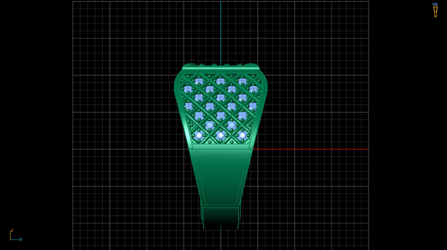 Print Ready STL 3DM Gents Rings Diamond Men Ring 3D print model_4