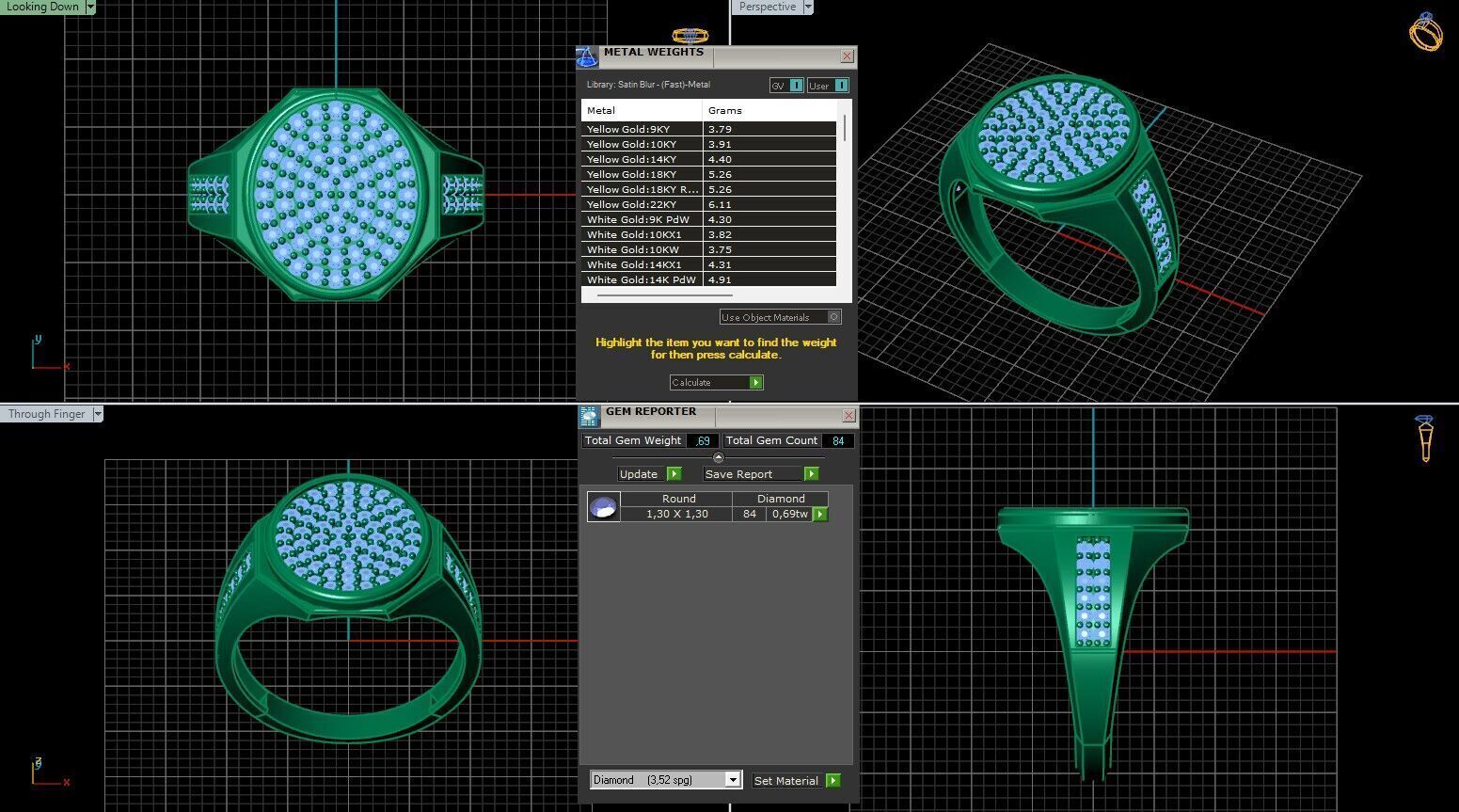 Print Ready STL 3DM  Gents Rings Diamond Men Ring  3D print model_6