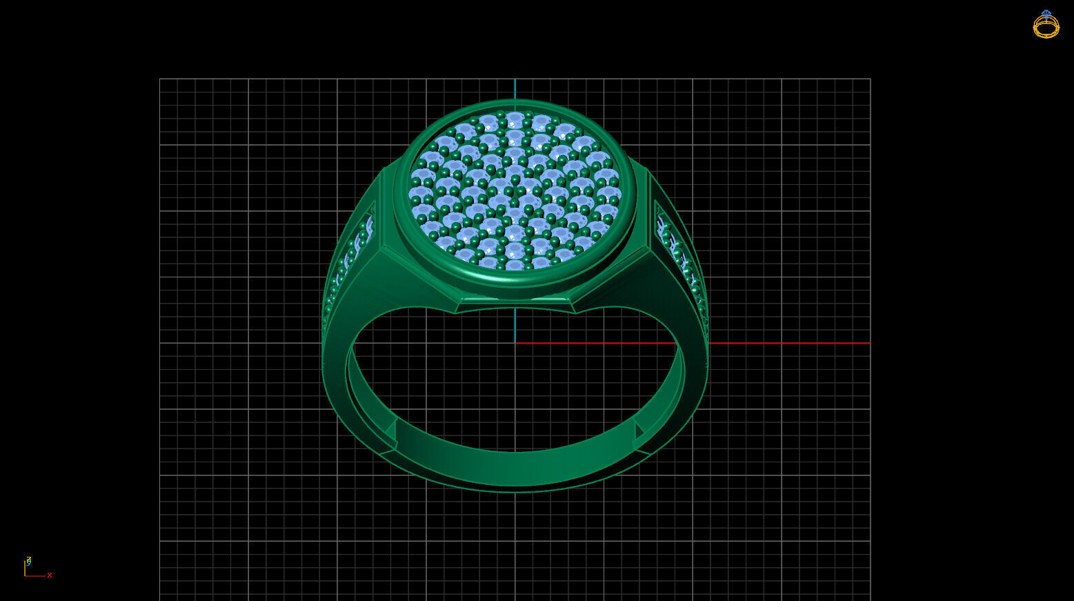 Print Ready STL 3DM  Gents Rings Diamond Men Ring  3D print model_3