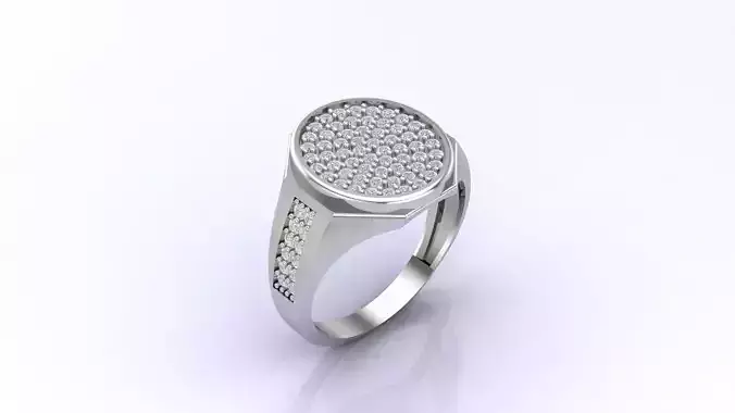 Print Ready STL 3DM  Gents Rings Diamond Men Ring 