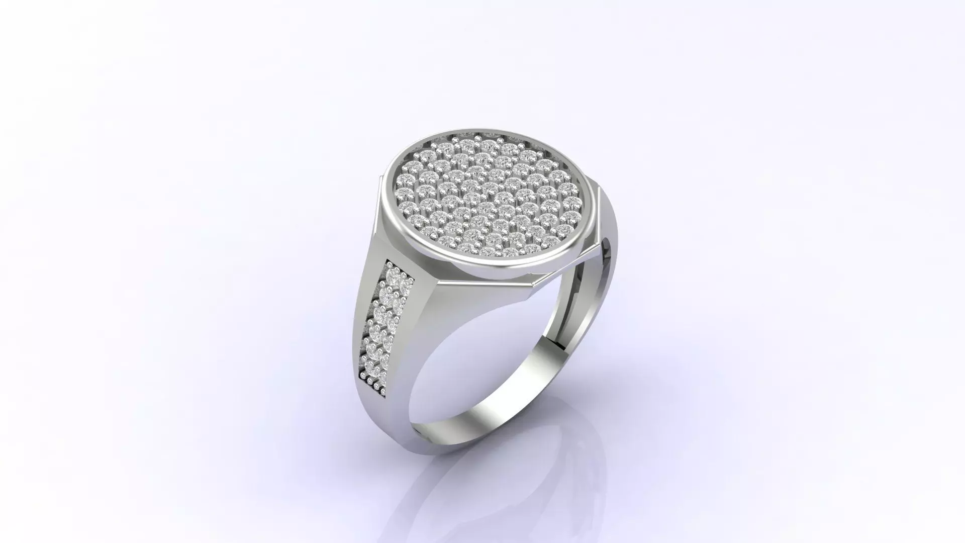 Print Ready STL 3DM  Gents Rings Diamond Men Ring  3D print model_0