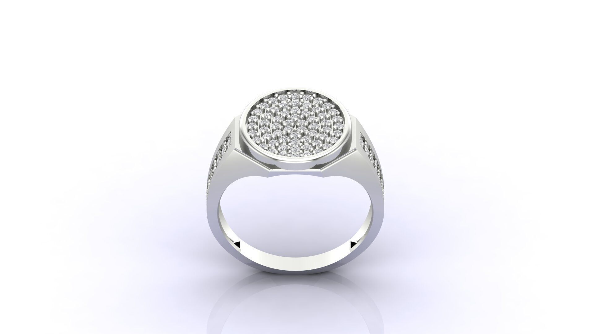 Print Ready STL 3DM  Gents Rings Diamond Men Ring  3D print model_1