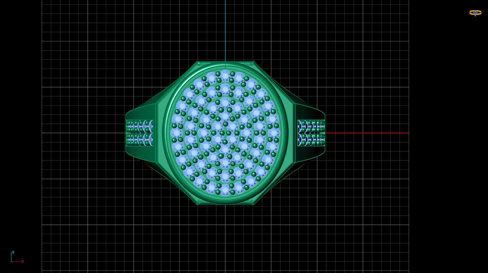 Print Ready STL 3DM  Gents Rings Diamond Men Ring  3D print model_5