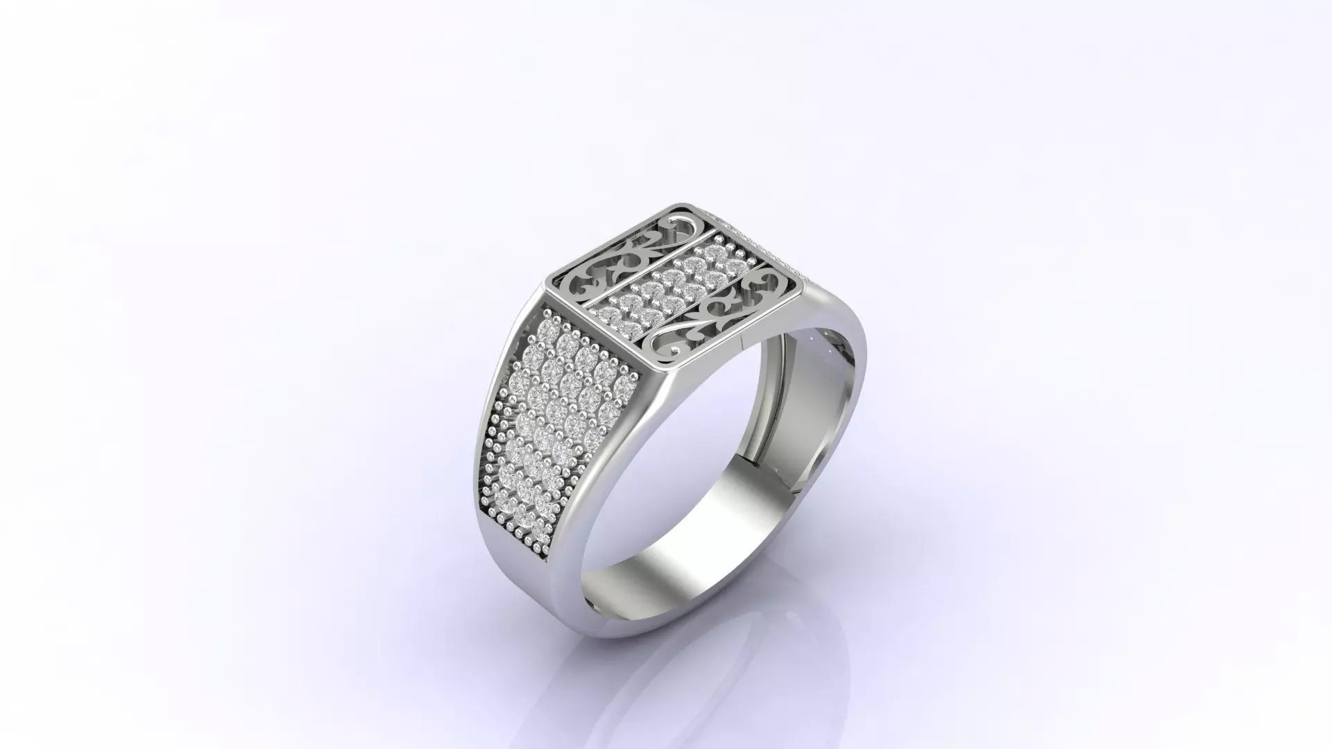 Print Ready STL 3DM Gents Rings Diamond Men Ring 3D print model_0