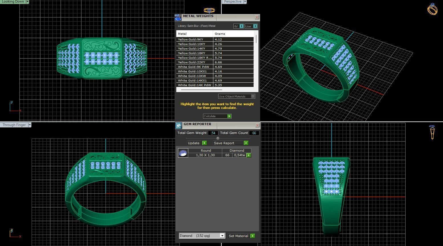 Print Ready STL 3DM Gents Rings Diamond Men Ring 3D print model_6