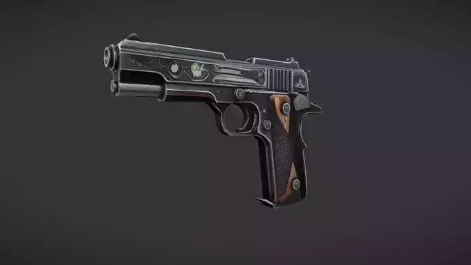 detailed handgun