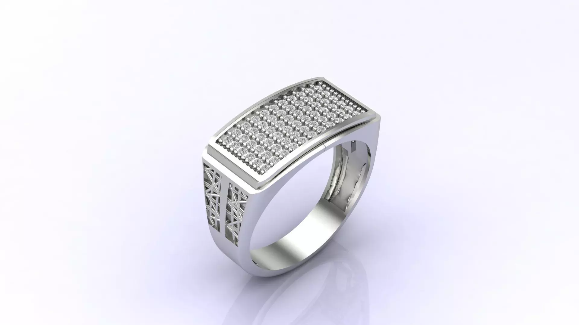 Print Ready STL 3DM Gents Rings Diamond Men Ring 3D print model_0