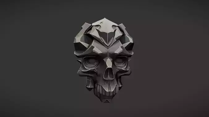 Abstract geometric skull design