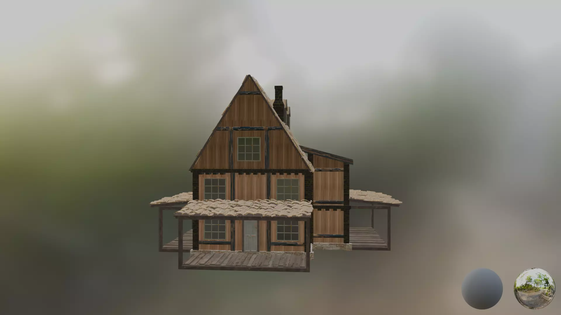 4K Quality AAA NEXT GEN game-ready models of town houses Low-poly 3D model