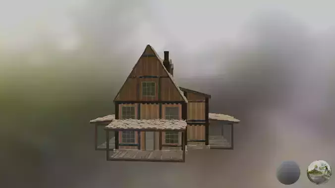 4K Quality AAA NEXT GEN game-ready models of town houses Low-poly 3D model