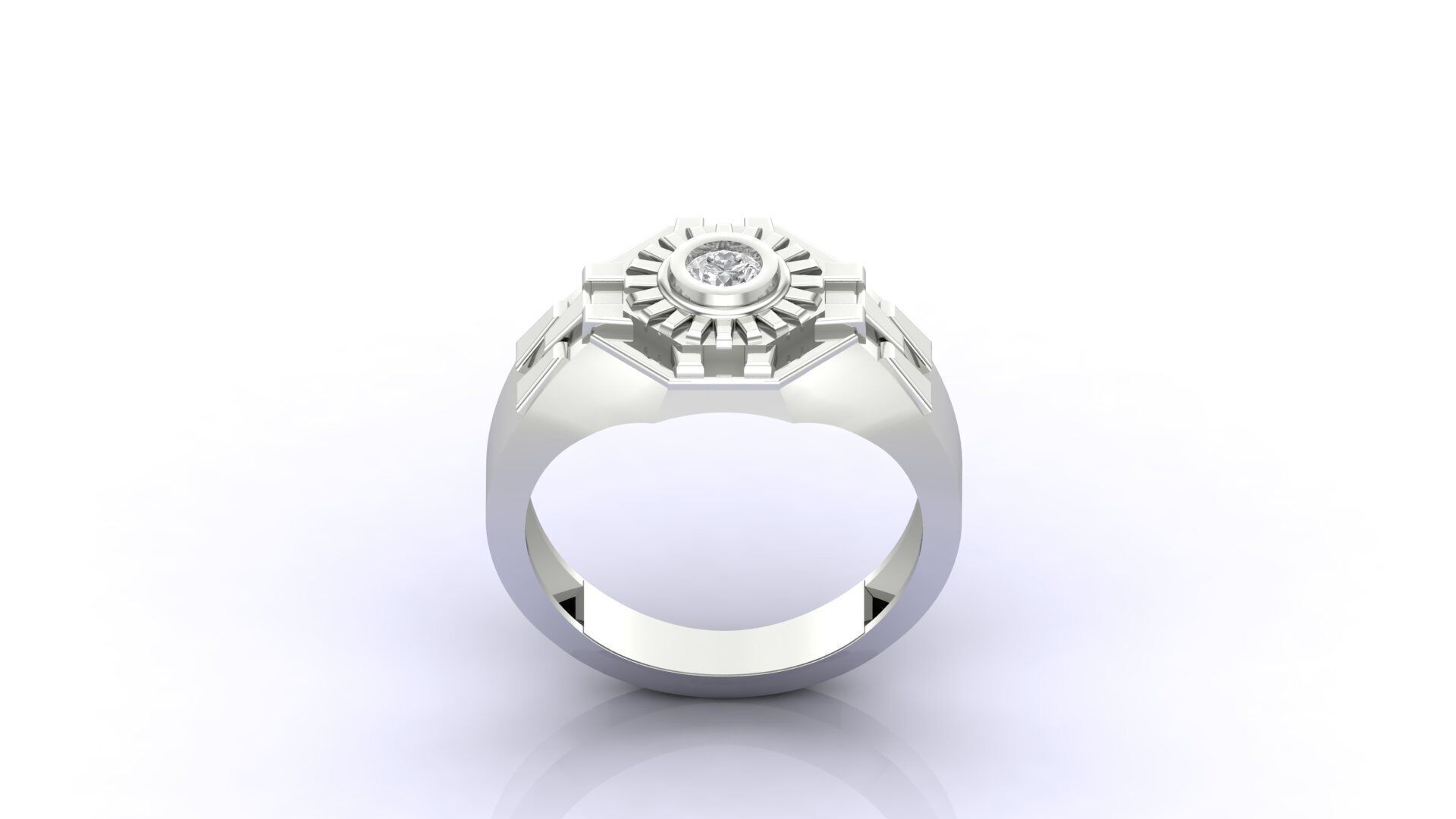 Print Ready STL 3DM Gents Rings Diamond Men Ring 3D print model_1