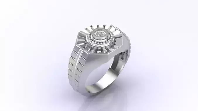 Print Ready STL 3DM  Gents Rings Diamond Men Ring  3D print model