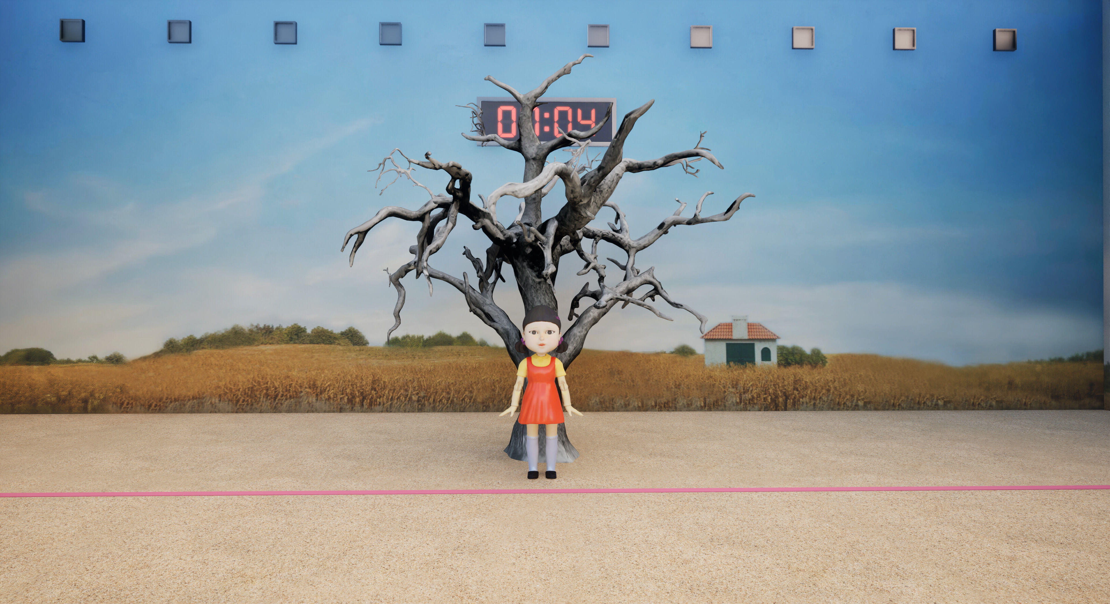 Squid Game - Red Light Green Light Doll Map with Characters Low-poly 3D model_14