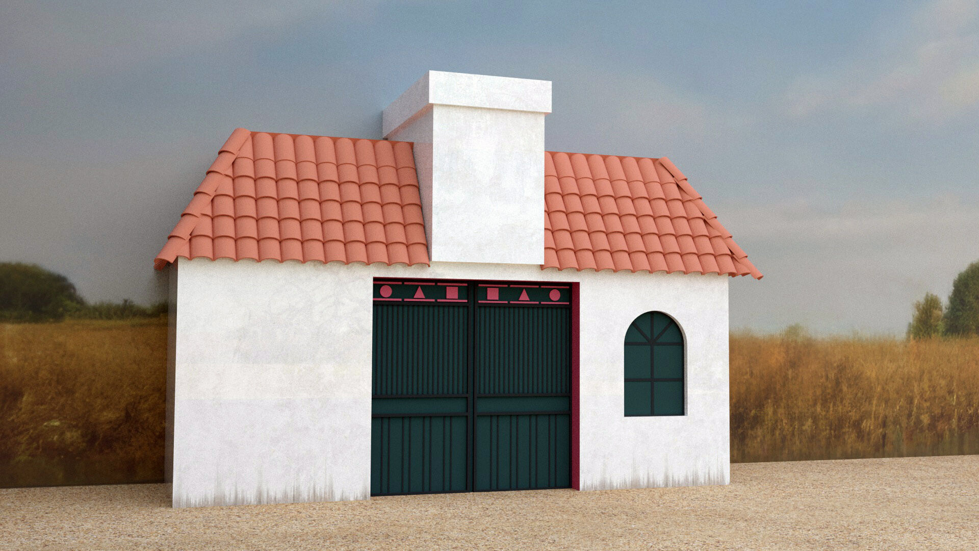 Squid Game - Red Light Green Light Doll Map with Characters Low-poly 3D model_19