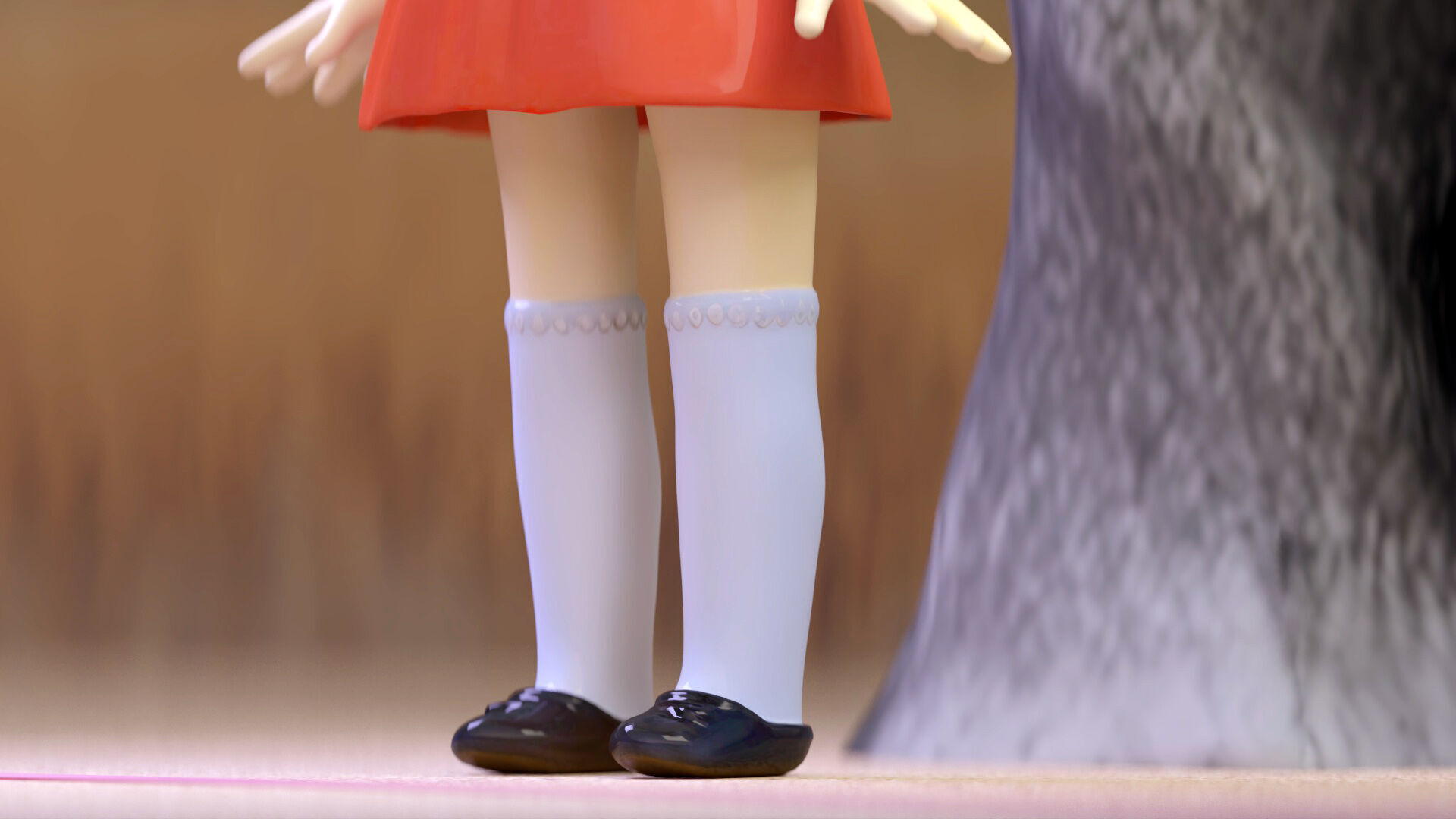 Squid Game - Red Light Green Light Doll Map with Characters Low-poly 3D model_16